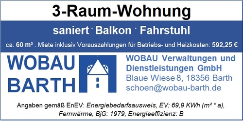 3-Raum-Wohnung Blaue Wiese 16